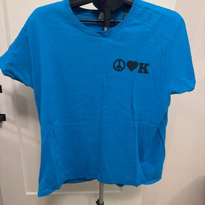 Women's Gildan Blue Black Teacher Short Sleeve Tee XL